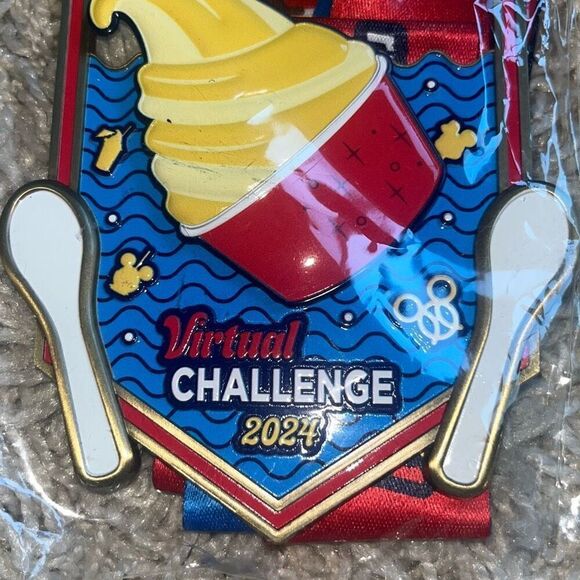New RunDisney 2024 Virtual Challenge Dole Whip Medal - Picture 5 of 8